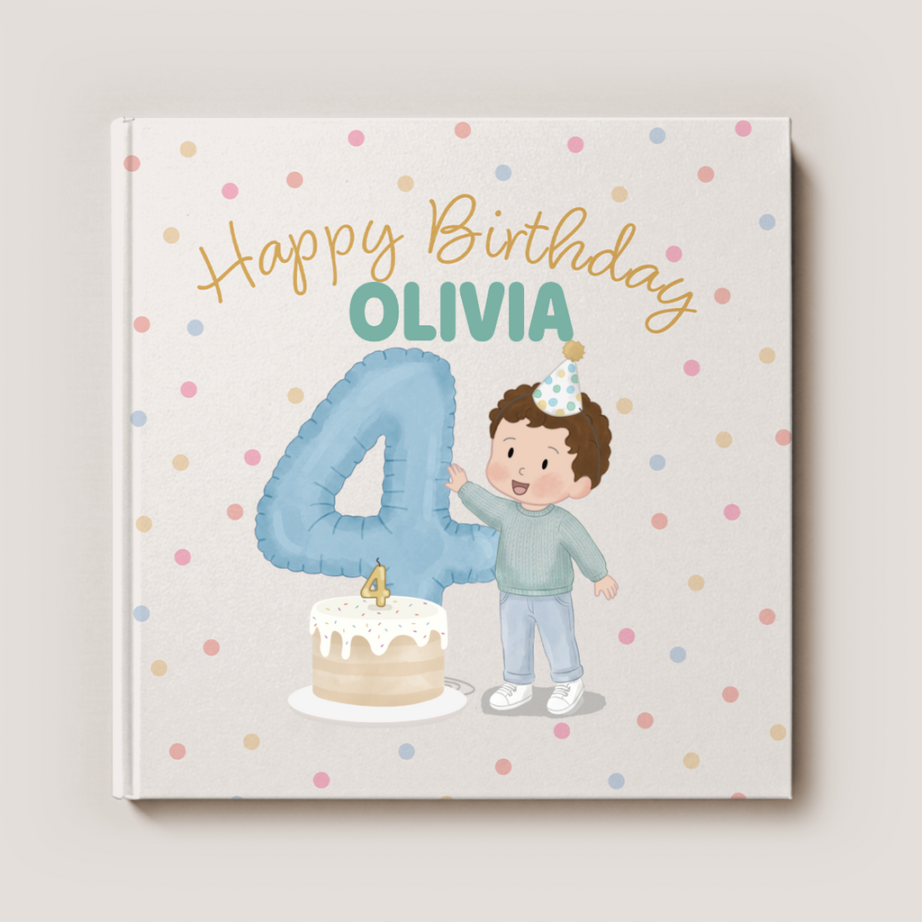 "Happy 4th Birthday!" Personalized Children's Book | Custom Storybook Gift for 4-Year-Olds