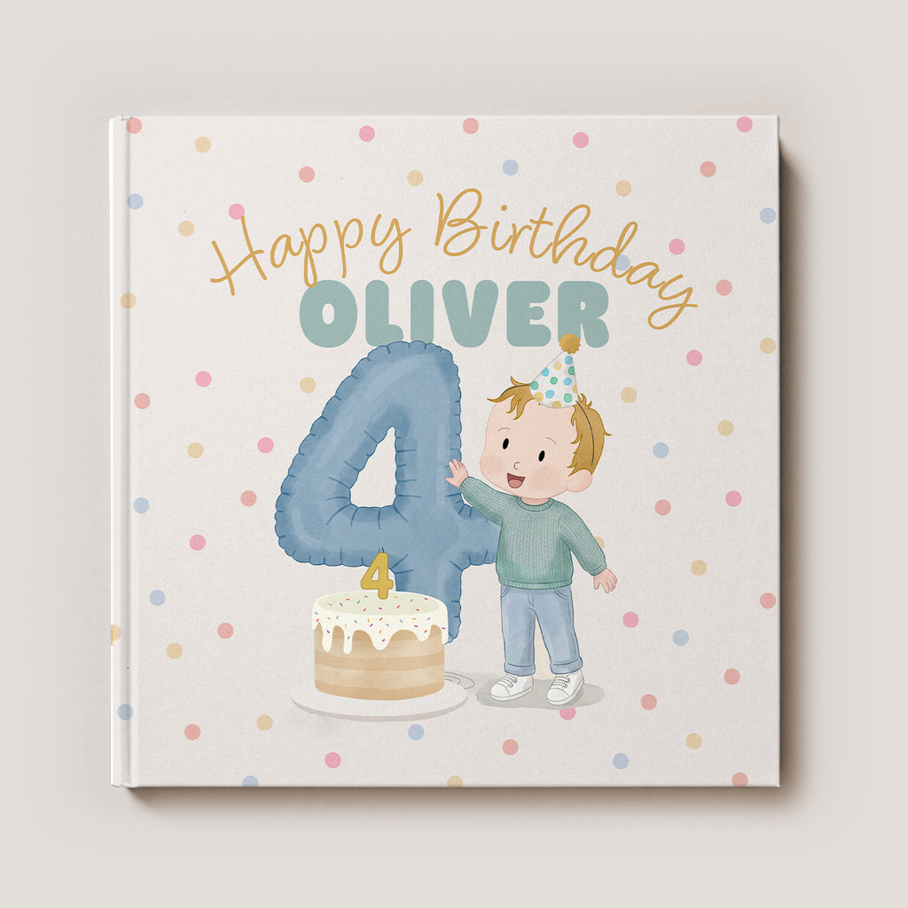 "Happy 4th Birthday!" Personalized Children's Book | Custom Storybook Gift for 4-Year-Olds