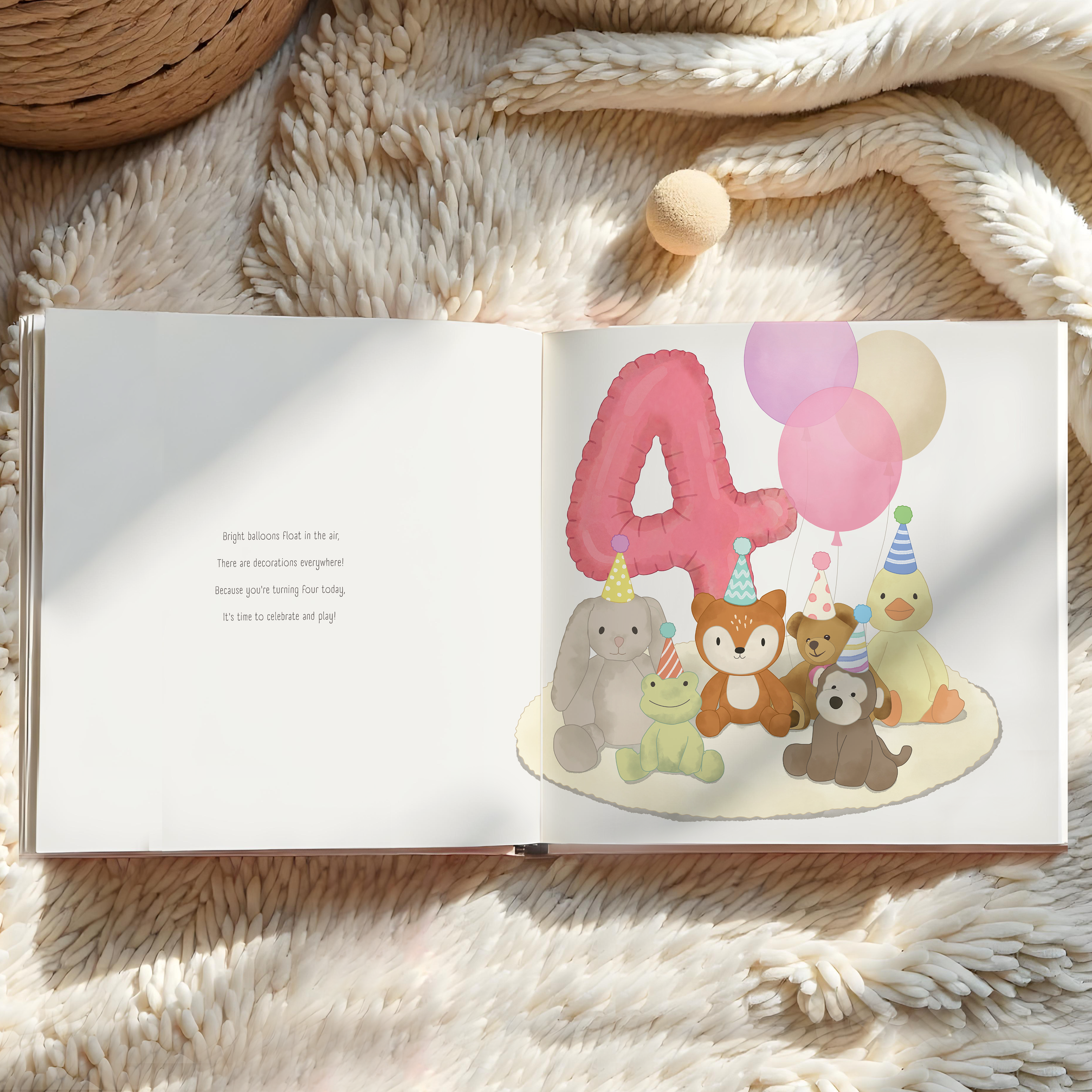 "Happy 4th Birthday!" Personalized Children's Book | Custom Storybook Gift for 4-Year-Olds