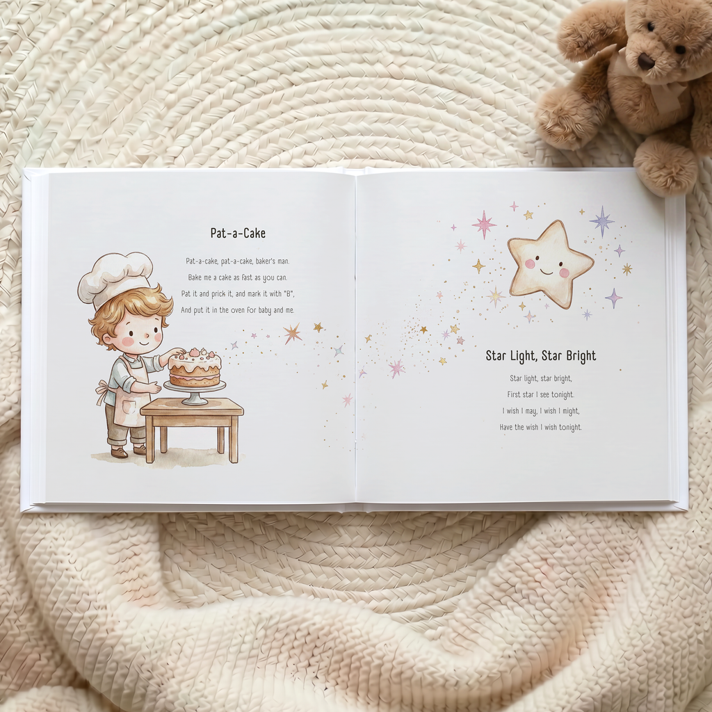 Personalized Nursery Rhymes Book | Custom Keepsake Baby Gift