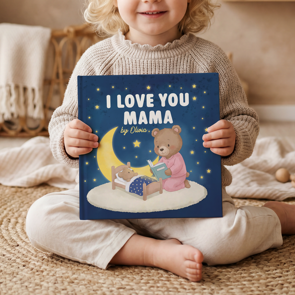 Personalized "I Love You Mommy" Bear Storybook