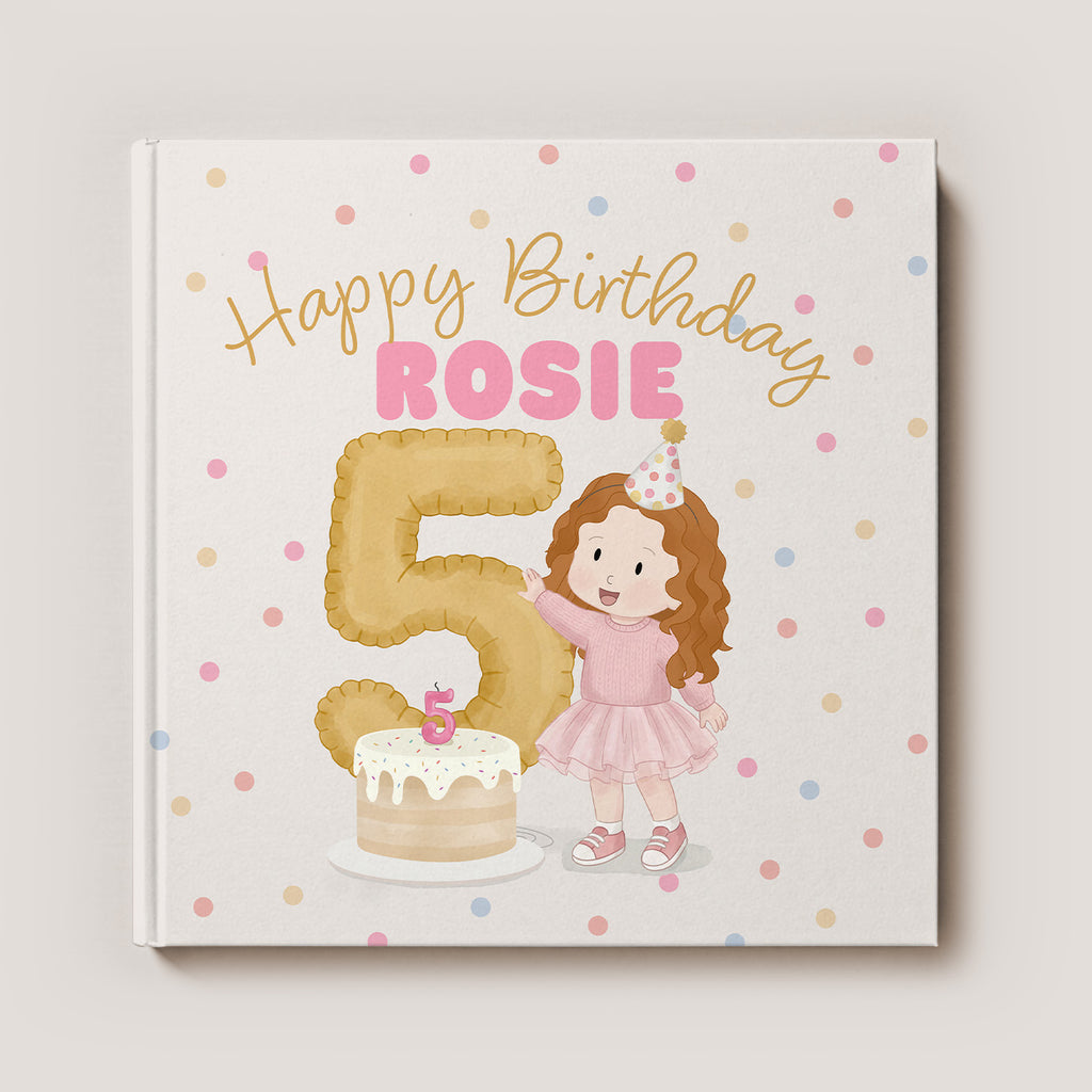 Personalized 5th Birthday Book for Girls