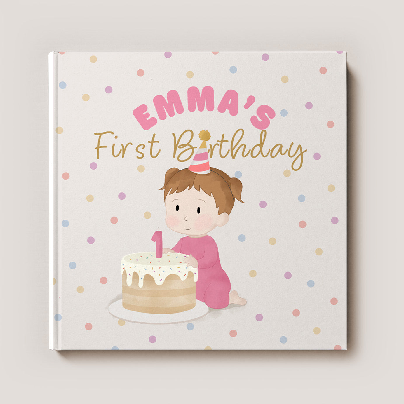 personalized 1st birthday book for girl
