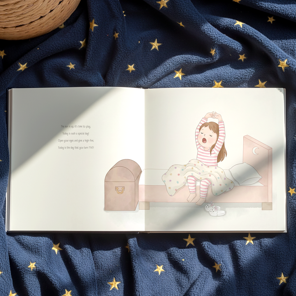 Personalized 5th Birthday Book for Girls