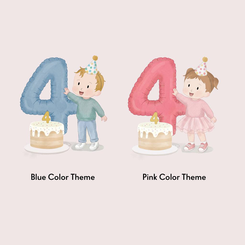 The Magic of Four: Personalized 4th Birthday Book
