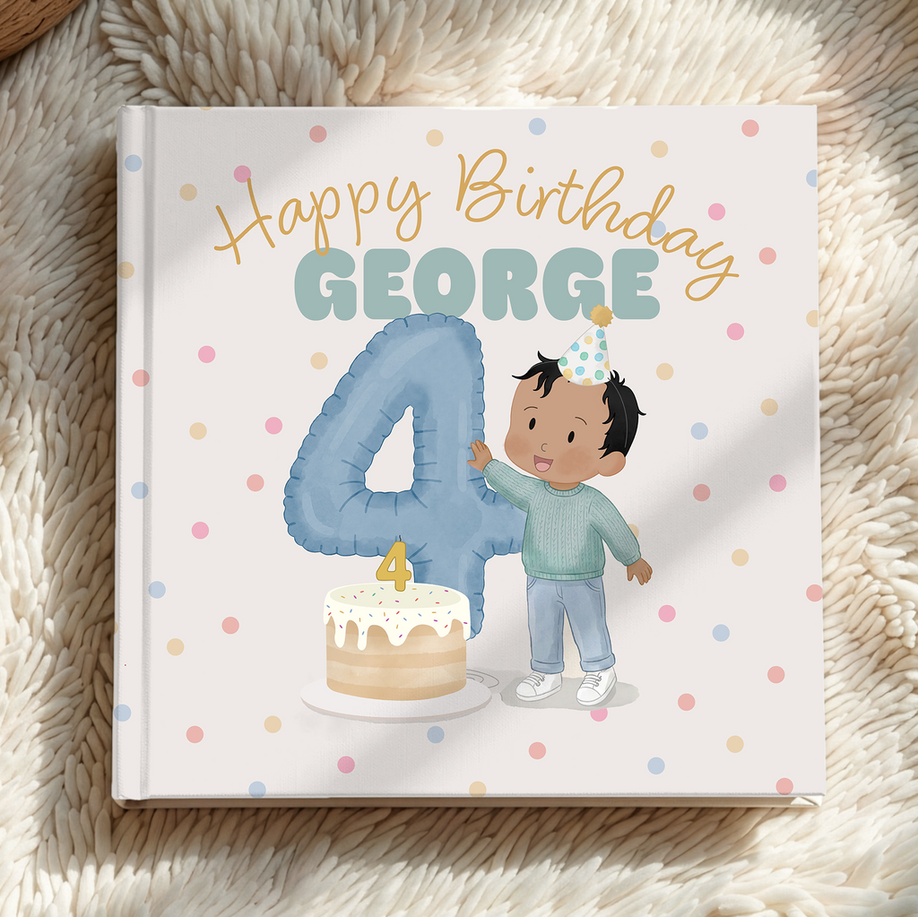 "Happy 4th Birthday!" Personalized Children's Book | Custom Storybook Gift for 4-Year-Olds